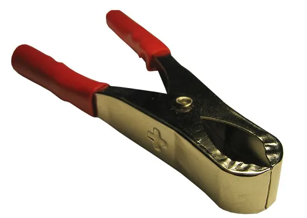 Зажим "крокодил", 20A, красный, L=73±5мм, NETKO Optima