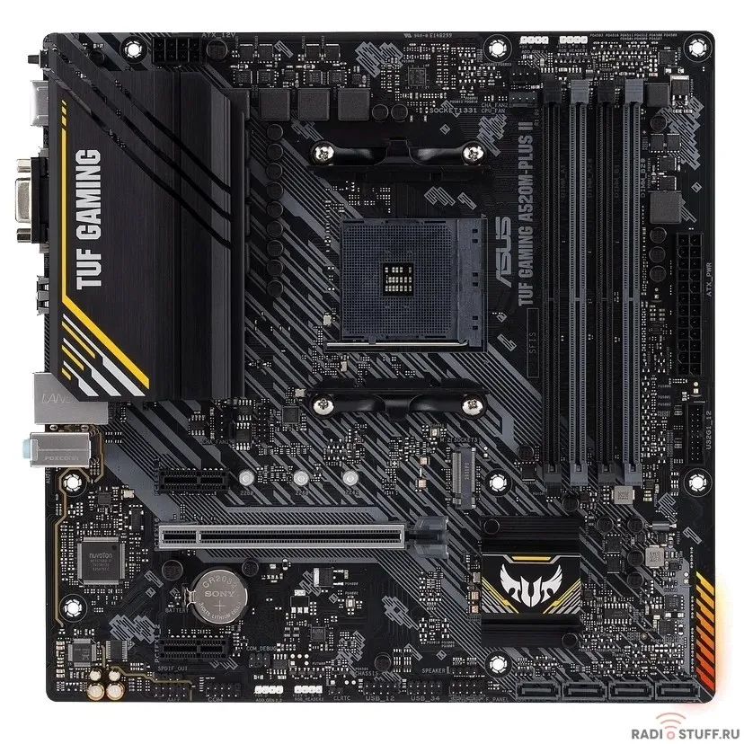 Asus TUF GAMING A520M-PLUS II Soc-AM4 AMD A520 4xDDR4 mATX AC`97 8ch(7.1) GbLAN RAID+VGA+HDMI+DP