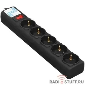 PowerCube Фильтр-удлинитель 1.9м, 5 розеток,10А (SPG5-С2), черный графит