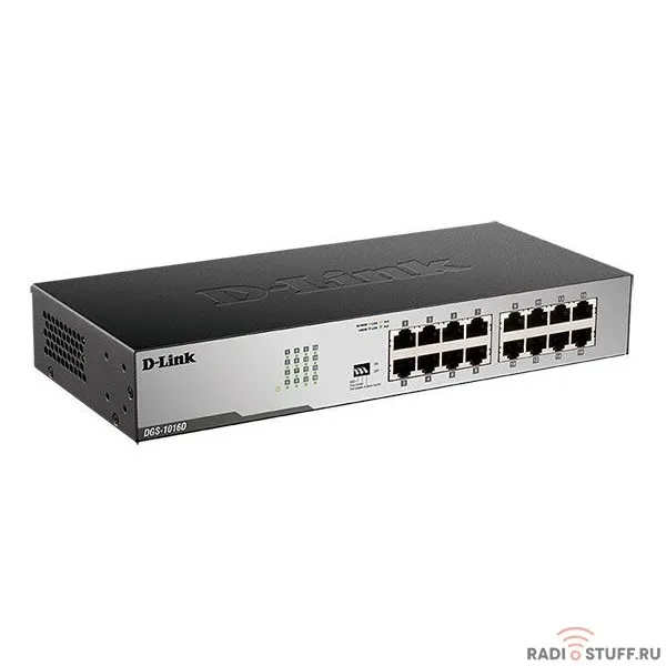 D-Link DGS-1016D/I2A Неуправляемый коммутатор с 16 портами 10/100/1000Base-T