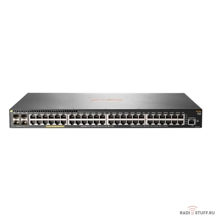 HP JL256A Коммутатор Aruba 2930F 48G PoE+ 4SFP+ Swch (48x10/100/1000 RJ-45 PoE+, 4x1/10G SFP+, L3 lite, PoE 370W, 19")