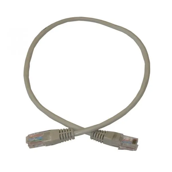 Патч-корд, UTP4, cat.5е, 0.5м, CCA, серый, TechnoLink