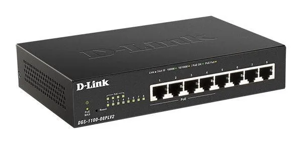 Коммутатор 8PORT 10/100/1000 POE DGS-1100-08PLV2/A1A D-LINK