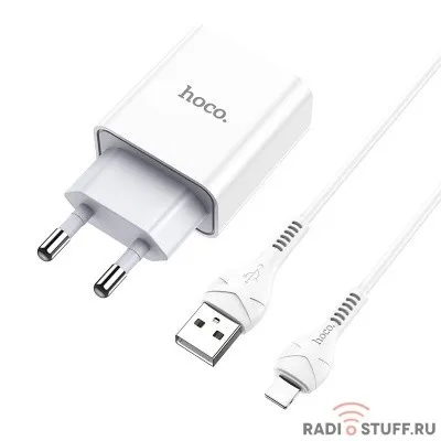 HOCO HC-27947 C81A/ Сетевое ЗУ + Кабель Lightning 1m/ 1 USB/ Выход: 10.5W/ White