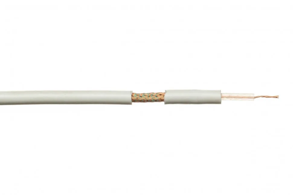 Кабель коаксиальный RG-59 MICRO MIL17 белый, 100 м