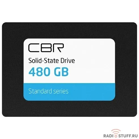 CBR SSD-480GB-2.5-ST21, Внутренний SSD-накопитель, серия "Standard", 480 GB, 2.5", SATA III 6 Gbit/s, Phison PS3111-S11, 3D TLC NAND, R/W speed up to 550/500 MB/s, TBW (TB) 400