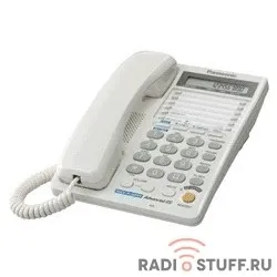 Panasonic KX-TS2368RUW (белый) {2 линии, конференц-связь, спикер., 30 номеров памяти, ЖКД, Flash, часы }