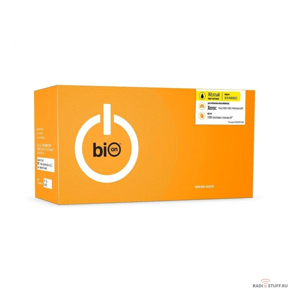 Bion 106R01633 Картридж для Xerox Phaser 6000/6010, WorkCentre 6015 (1000  стр.), Желтый