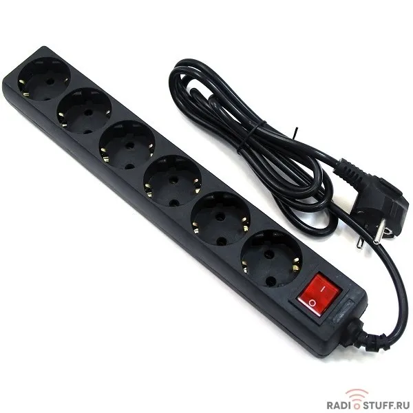 5bites SP6B-250 Сетевой фильтр SP6B-250 6S / 3*0.75MM2 / 5M / BLACK