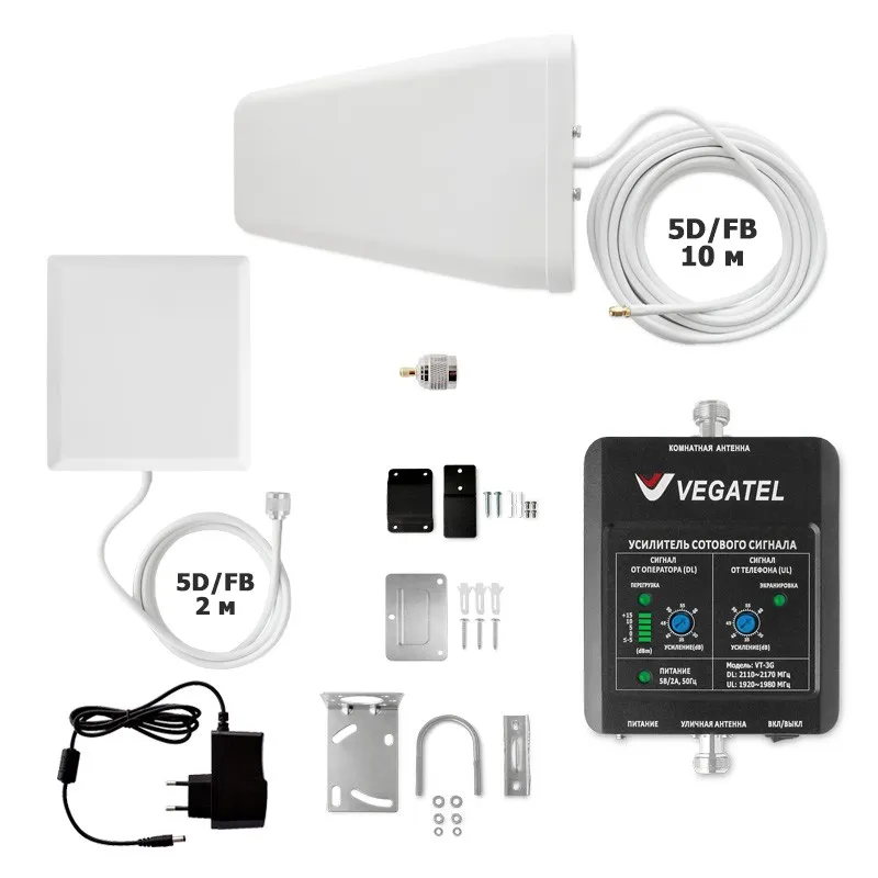 VEGATEL VT-3G-kit (дом, LED) усилитель сигнала 3G для дома
