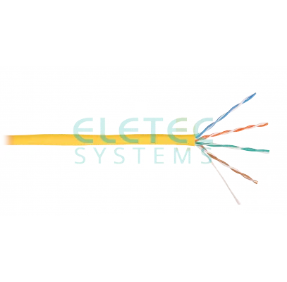 Кабель UTP 5E Eletec 4x2xAWG24, желтый, 305м, медь