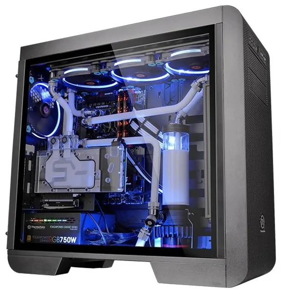 Корпус Tt Core V51 TG [CA-1C6-00M1WN-03] ATX / win / black / no PSU / Tempered Glass