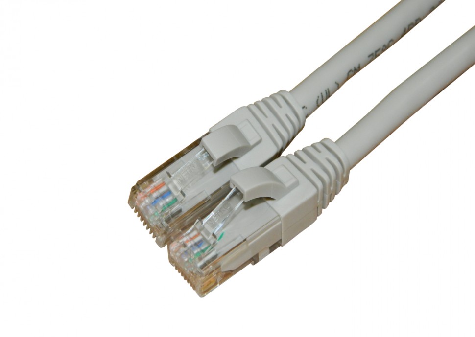 Патч-корд UTP4 cat.6a, 5.0м, литой коннектор, серый, Netko CKC