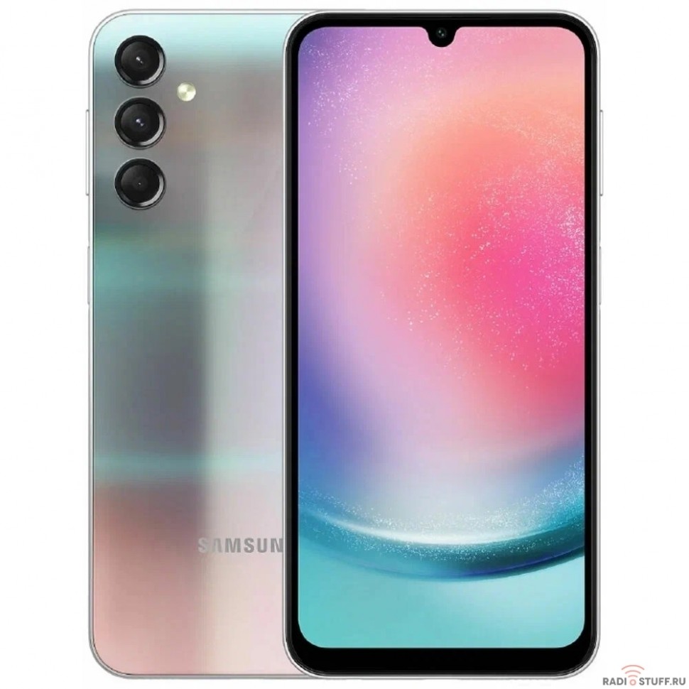 Samsung Galaxy A24 SM-A245F 128Gb 4Gb silver 3G 4G 6.4" And13 802.11 a/b/g/n/ac NFC GPS (SM-A245FZSUMEA)